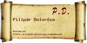 Pilipár Doloróza névjegykártya